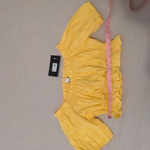 Yellow Crop Top Fashion Nova M